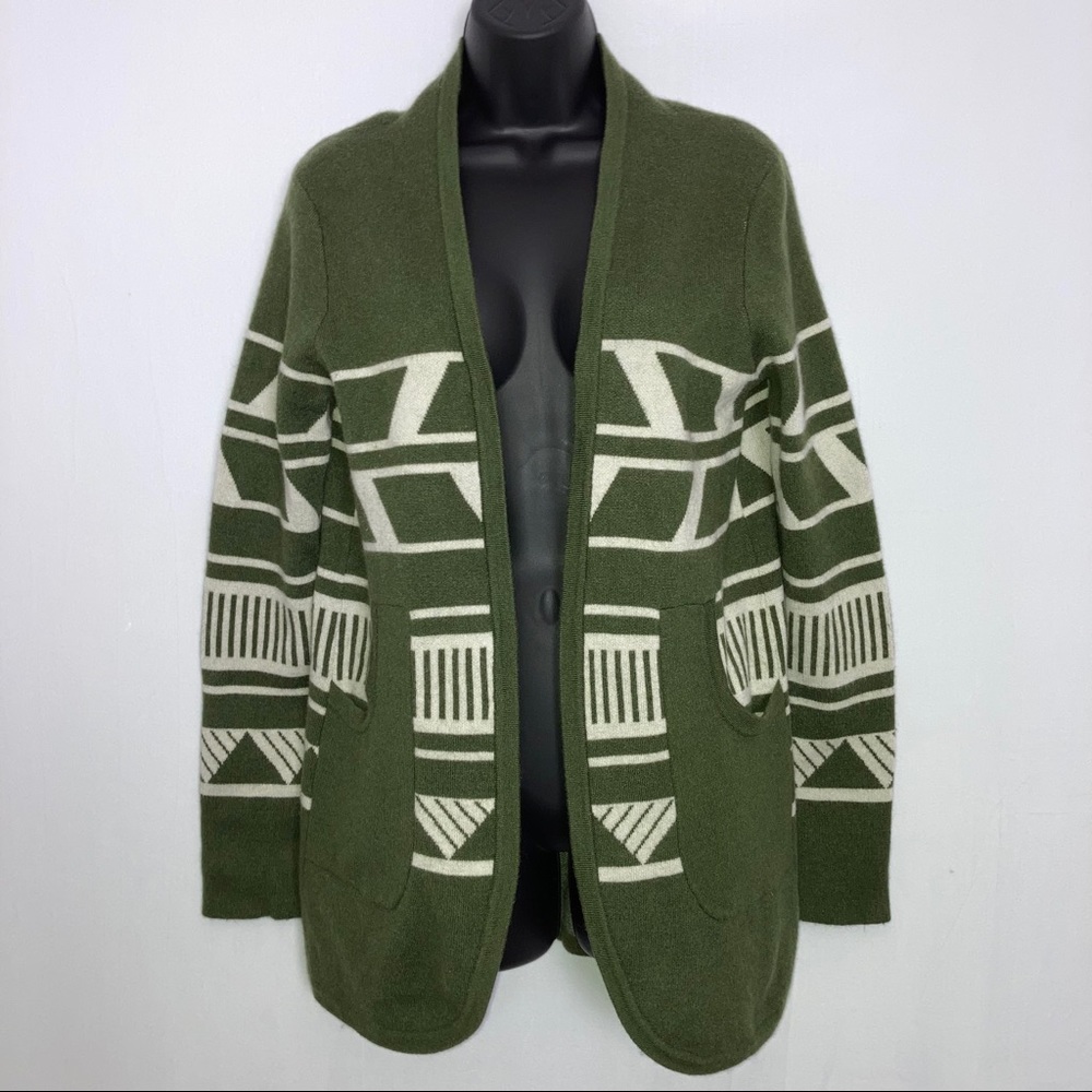Pixley Sz M olive green Open cardigan sweater